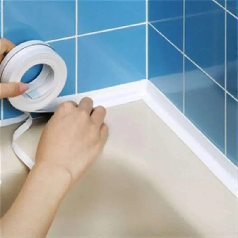 Bathroom waterproof wall sticker: 1 piece of sealing tape, PVC tape, edge sealing strip, sink, kitchen, bathroom accessories