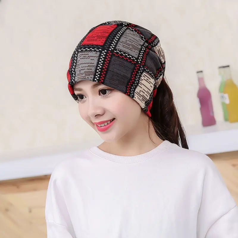 Spring, Autumn and Winter New Confinement Hat Postpartum Cotton Velvet Headscarf Pile Style Pullover Cap for Pregnant Women Autumn Women