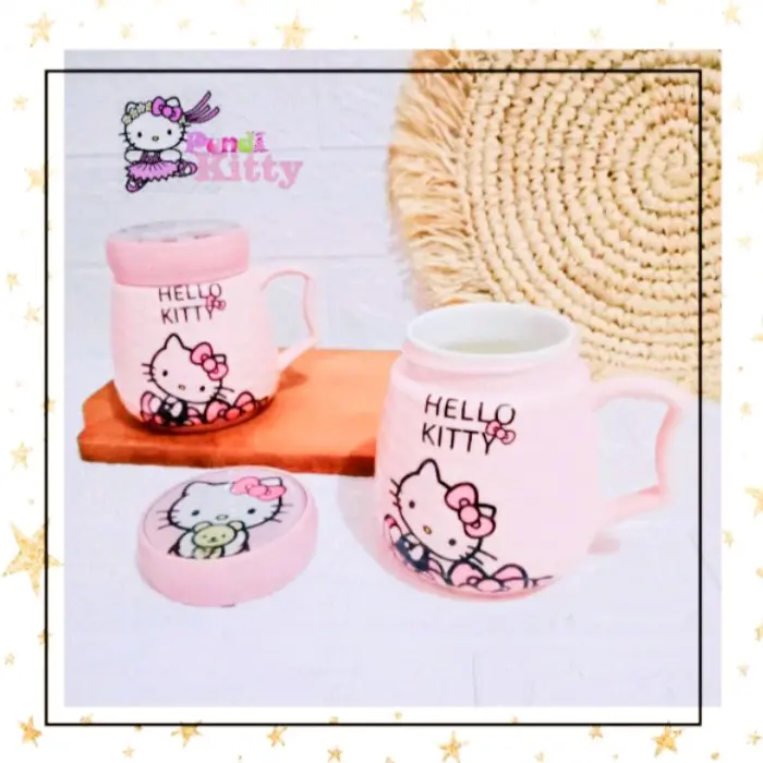 Gelas Keramik | Cangkir Keramik Hello Kitty