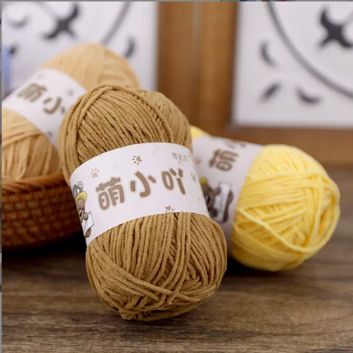 Len nhung gấu, len nhung baby sợi nhỏ, len bông sữa 2.5mm 3