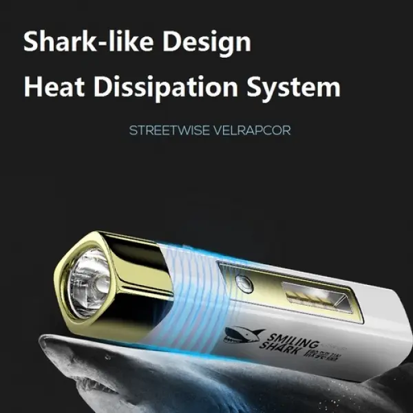 Đèn Pin Cầm Tay SmilingShark, Đèn Pin Mini, Đèn Pin Bỏ Túi Cầm Tay Đèn Pin Có Thể Sạc Lại USB, Chống Thấm Nước, Đèn LED COB, 2 Trong Một, Cắm Trại Ngoài Trời, Đi Bộ Đường Dài, Thích Hợp Cho Học Sinh Lớn Tuổi, Làm Bằng ABS, Số Thiết Kế 867A 3