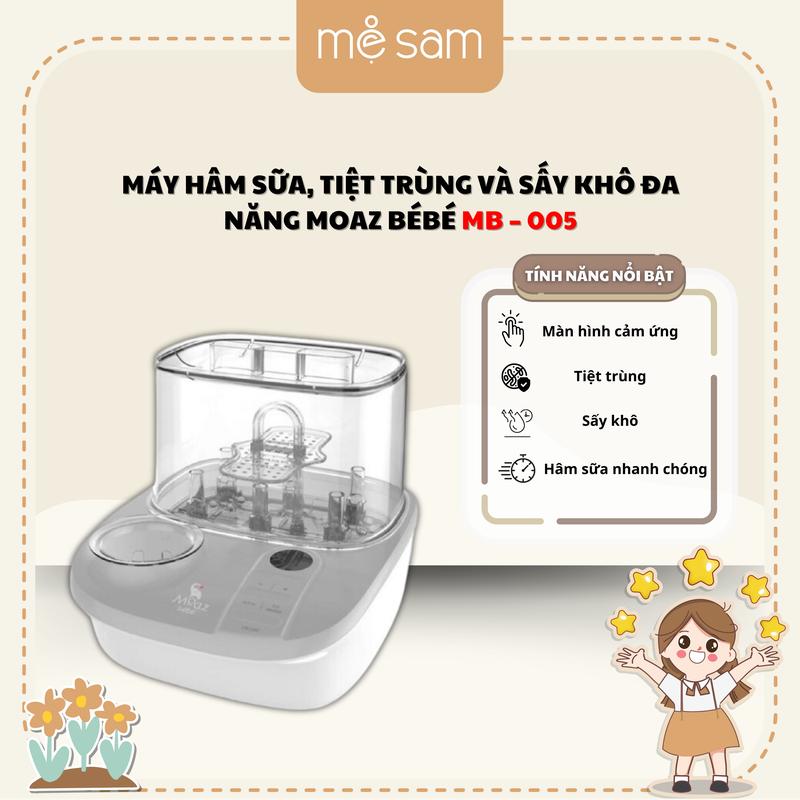Máy hâm sữa, tiệt trùng và sấy khô đa năng Moaz BéBé MB – 005