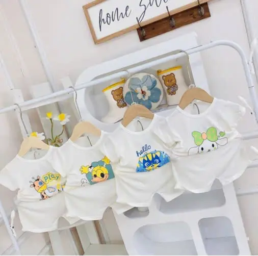[A212 Mềm, Mát] Bộ Cộc Trắng Thun Lạnh Minky Moom Chất Vải Mềm Mát Thấm Hút Mồ Hôi 0