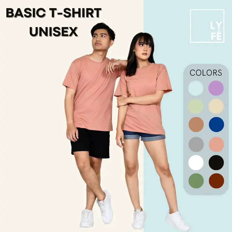 KAOS POLOS LENGAN PENDEK COTTON COMBED 30S UNISEX PRIA WANITA 0