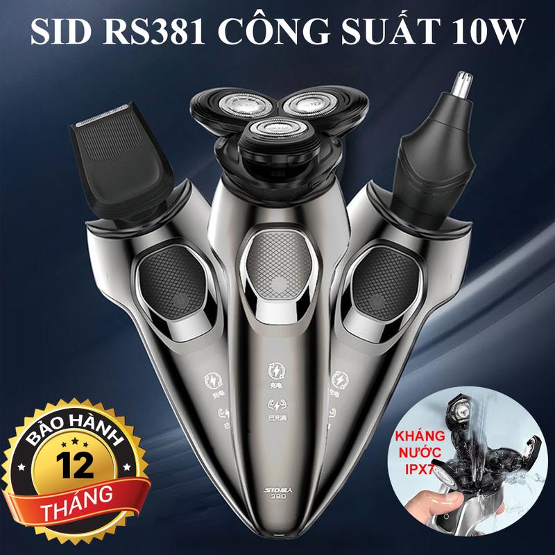 Máy cạo râu SID RS381 công suất 10W, lưỡi nổi 4D cạo sạch râu