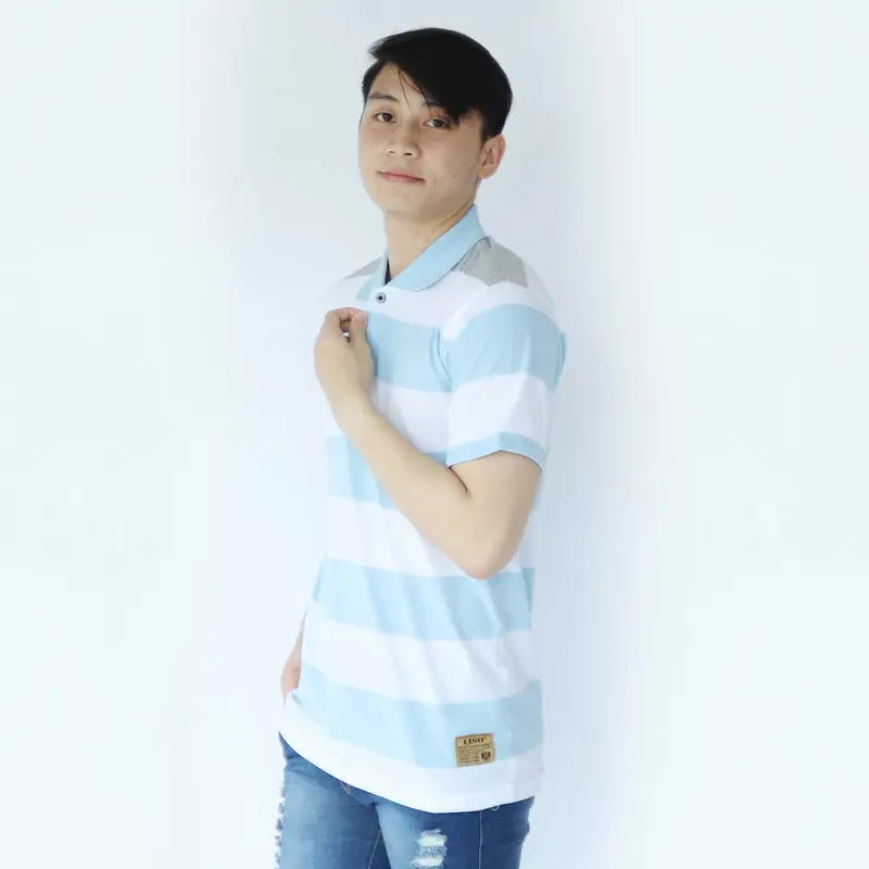 liso wear - Kaos Kerah Pria - Atasan Baju Kaos Polo Distro Stripe Balok Lengan Pendek Katun Dewasa 6