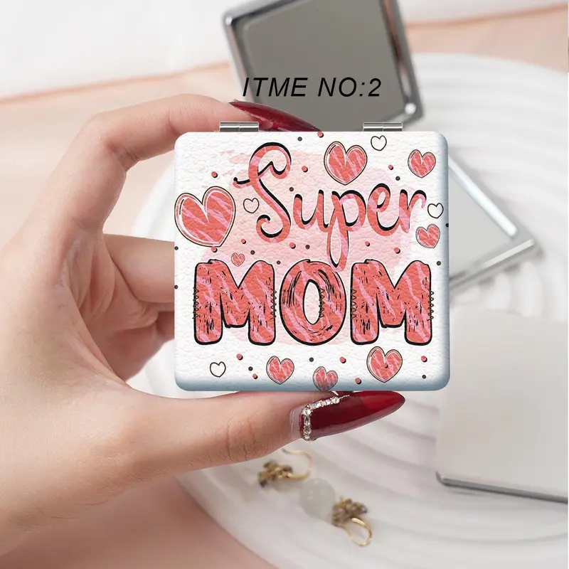 Portable Foldable Makeup Mirror, 1 Count/5 Counts Mini Handheld Makeup Mirror, Unisex All Scenes Makeup Tool for Women & Girls 5