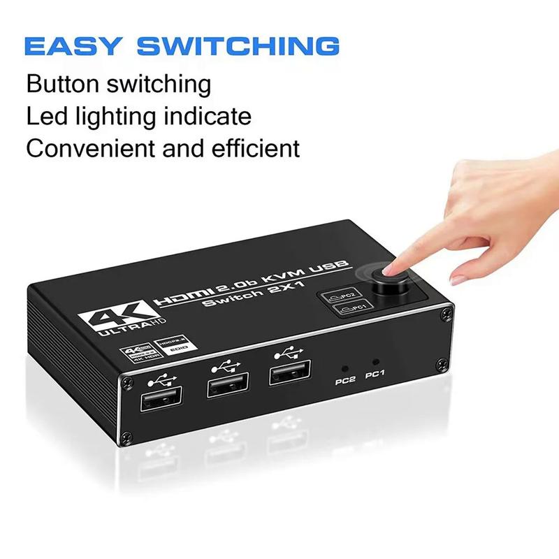 Product Introduction of HDMI 2.1 KVM switch 4K 120Hz with dual USB port 8K HDMI KVM switch HDMI 2.1 hub switcher 4K 60Hz HDMI switch KVM USB 13