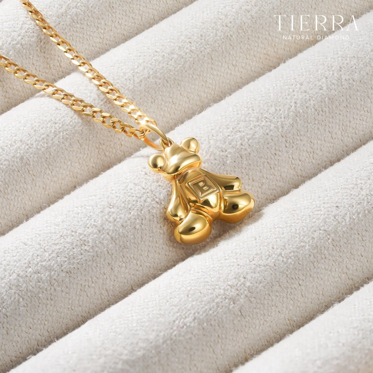 Mặt dây chuyền TIERRA Teddy Huggie MDA0024 vàng 10k, màu vàng