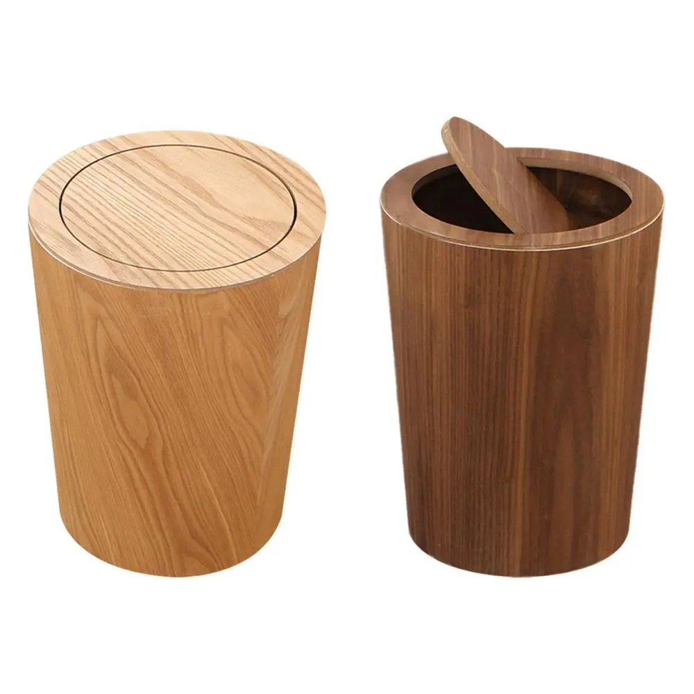 Trash Can with Lid 10L Bathroom Garbage Can for Farmhouse Living Room Office