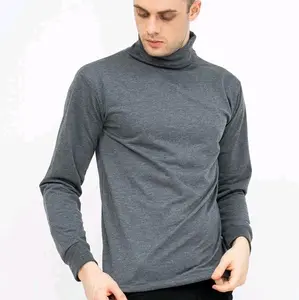 Longsleeve Turtleneck Pria Lengan Panjang Polos / Baju Kerah Tinggi Korean Style Tebal