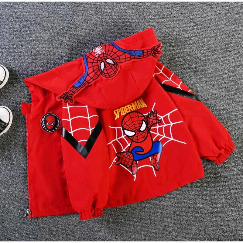 Áo khoác gió 2 lớp lót lưới siêu nhân hình nhện cho bé, dáng suông cực ngầu, siêu đẹp SIÊU HOT - Nam, Menswear 1
