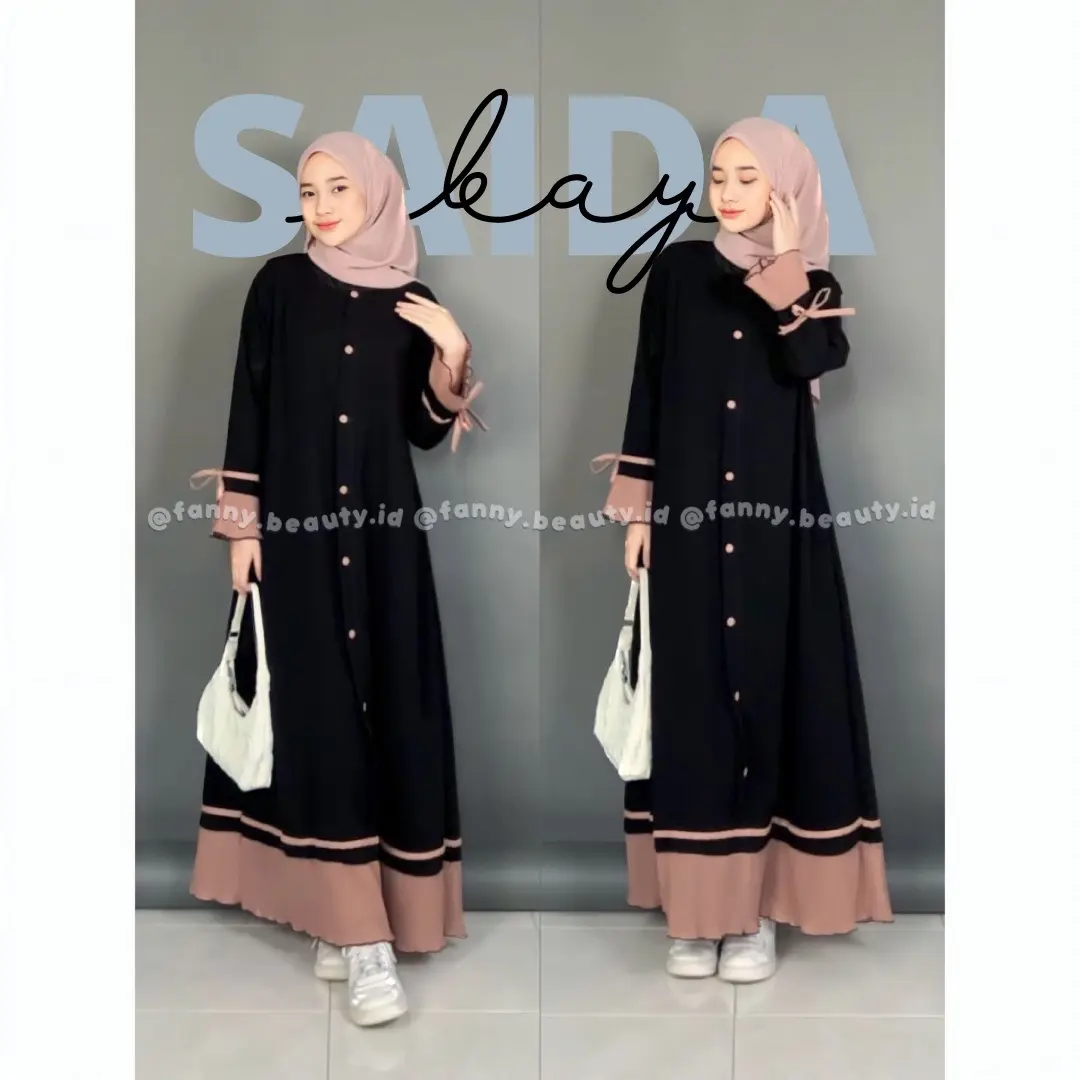 Saida Abaya Hitam by fanny.beauty.id