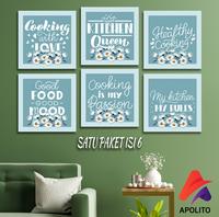 Gambar HIASAN DINDING KITCHEN DAPUR WHITE&BLUE SET ISI 6 (20X20 CM) WALL DECOR DEKORASI KAYU PAJANGAN DINDING POSTER KAYU RUANGAN - SET ISI 6 S31 dari Apolito Kota Malang 1 Tokopedia