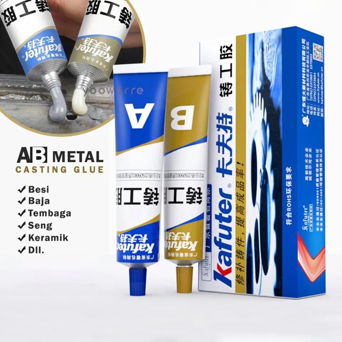 Promo Lem Epoxy AB Kuat Metal Casting Glue Penambal Besi Radiator Anti ...