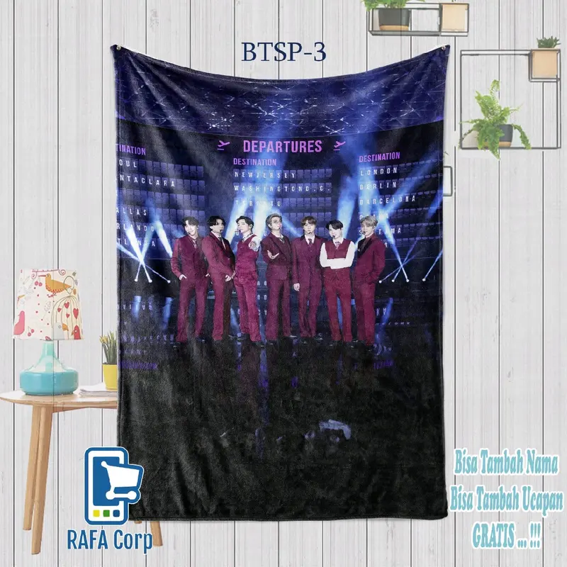 selimut ganteng -selimut BTS  -selimut BTS purple 3