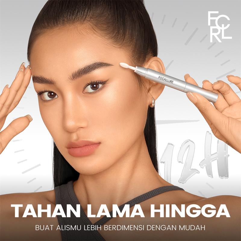 FOCALLURE Eyebrow Gel 3D Double-headed Transparent Eye Brows Wax Waterproof Long-Lasting Smooth Wild Brow Styling Soap 2