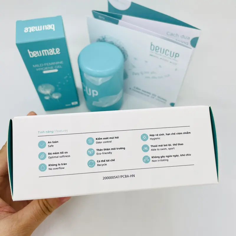 Cốc nguyệt san BeuCup - An toàn với silicone nhập khẩu từ Đức - Tặng kèm 1 mini Vĩnh hồng xuân dành cho Nữ 8
