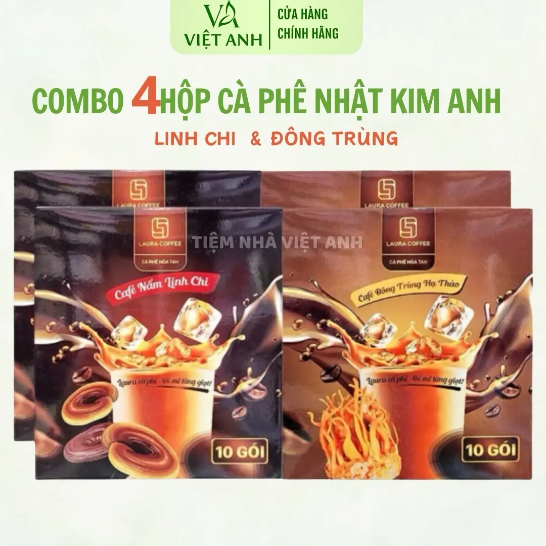 [ 4 hộp ] Cà phê Laura Nhật Kim Anh Linh Chi & ĐT Hạ Thảo