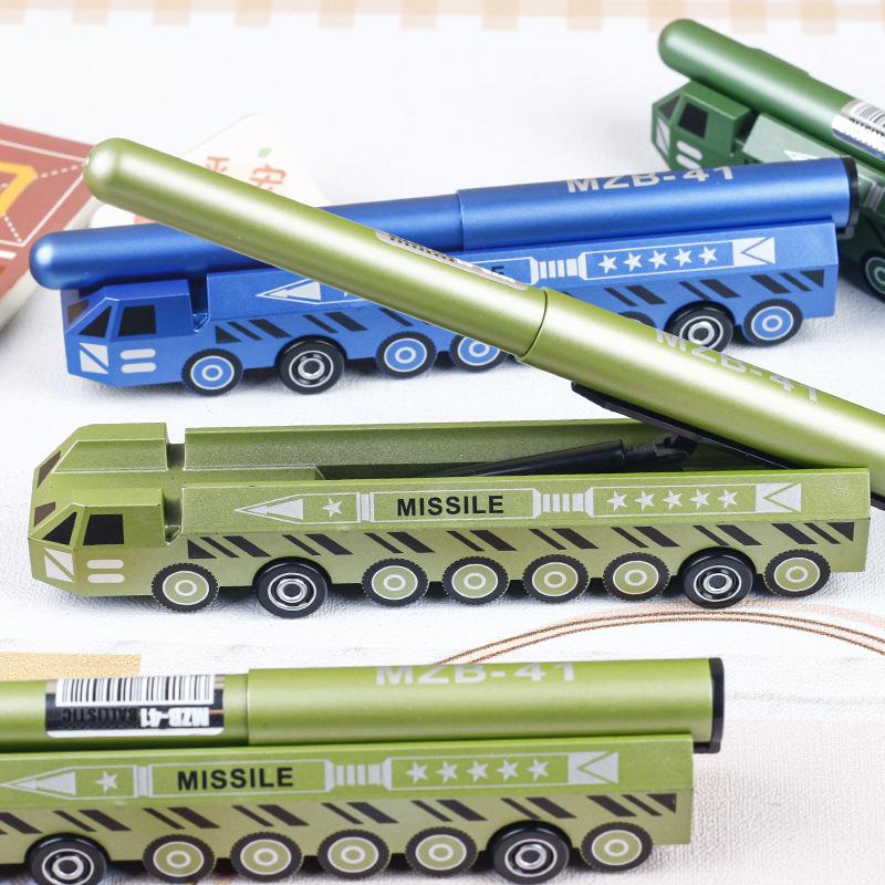 Mô Hình Xe Tên Lửa Bút Gel, Đồ Trang Trí Để Bàn, Văn Phòng Phẩm Sáng Tạo 1