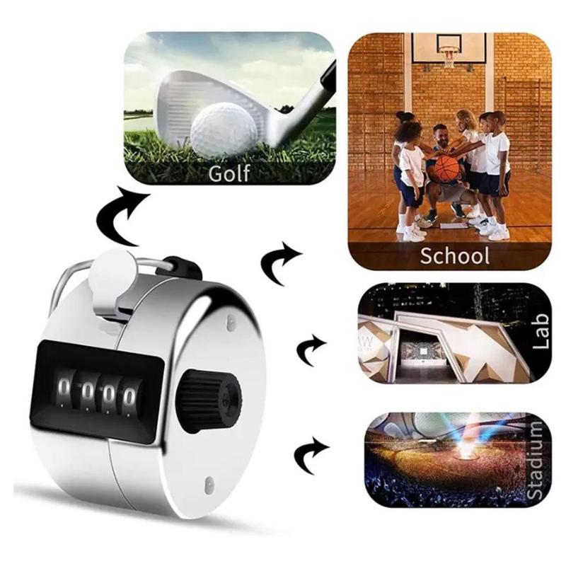 Mini Exercise Counter 4 Digit Number Manual Held Tally Counter  School Exercise Manual Counting Device 5