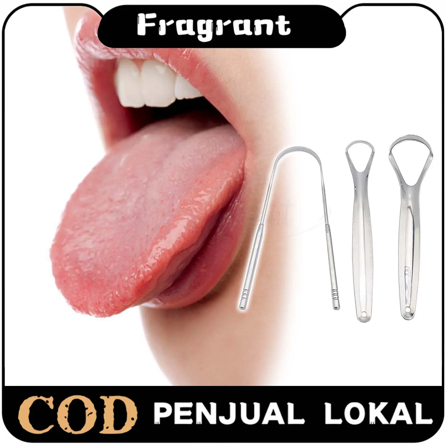 3pcs Sikat Pembersih Lidah Stainless Scraper Pembersih Lidah Pengikis