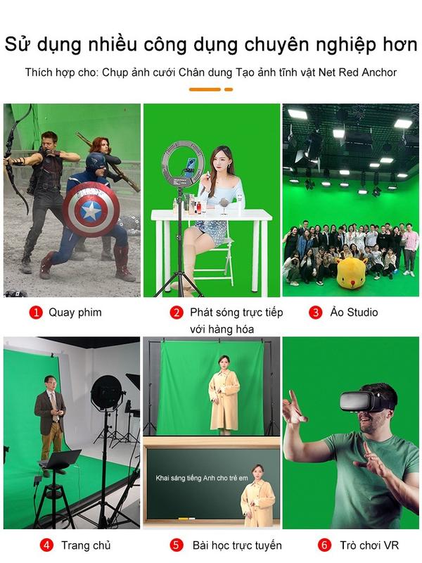 Vải nền chụp ảnh , phông nền studio chuyên nghiệp , thích hợp để phát sóng trực tiếp/video ngắn/chụp ảnh , màn hình xanh cỡ lớn , chất liệu polyester , phụ kiện máy ảnh Camera 4