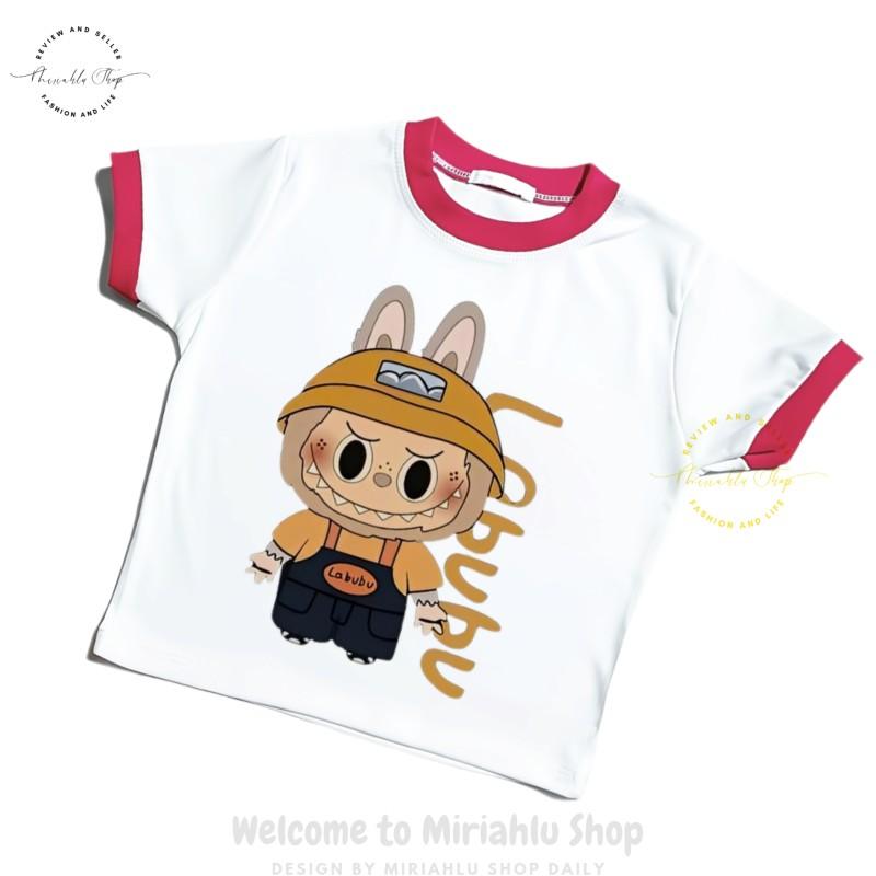 Product Introduction of Áo Thun Nữ Croptop Borip Basic Ôm Body In Hình Labubu Cam Nón, MLS237, Nữ Women Top Voi Dáng Ngắn Cổ Tròn Sọc Sò 24