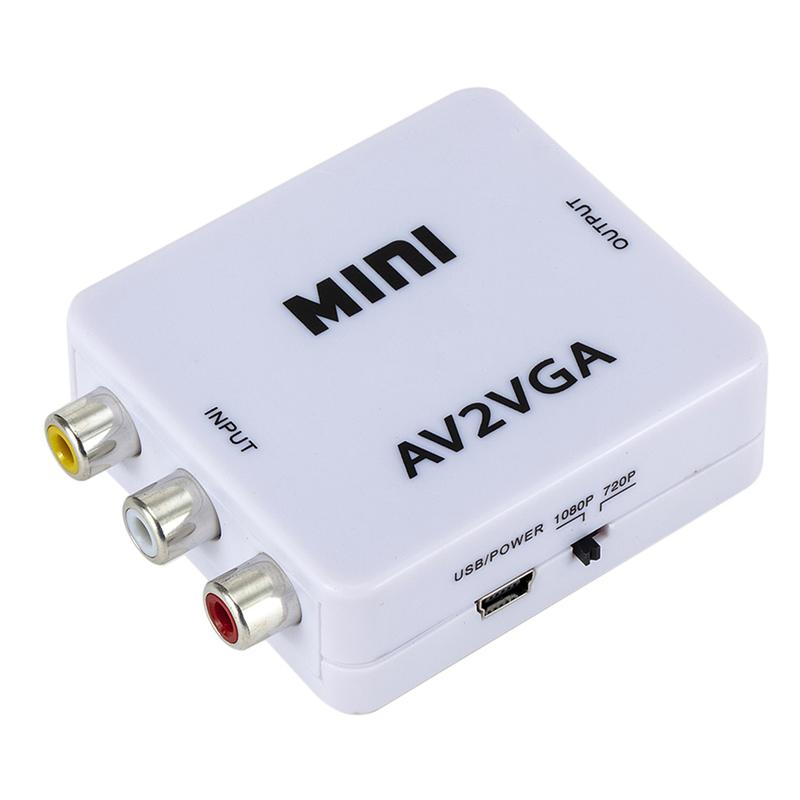 Product Introduction of GRWIBEOU 1080P Mini Video Convertor RCA AV to VGA Video Converter Conversor with 3.5mm Audio AV2VGA / CVBS + Audio to HDTV PC 18