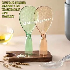 Centong / Sendok Nasi Bening Transparant / Anti Lengket Kitchenware Hijau Putih