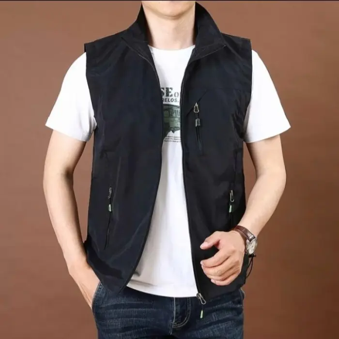 PREVAIL rompi -rompi kantor-rompi outdoor -rompi Cotton drill Pria Formal Casual Hitam