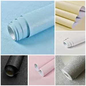 Wallpaper sticker dinding berkualitas mewah cocok untuk ruang tamu dan kamar tidur motif polos bertekstur abstrak