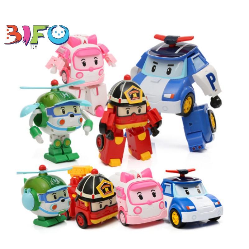 Đồ chơi xe biến hình robot, robocar poli biến hình 2 trong 1 (đóng túi lẻ)