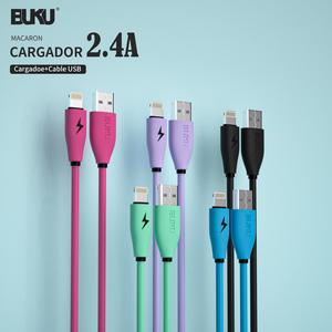 [V8-1]Cable 3 en 1 de Carga Rápida BUKU |   Compatible con iPhone, Tipo-C y Micro USB |   Alta Velocidad, Diseño Reforzado y Duradero |   Ideal para Hogar, Auto y Oficina