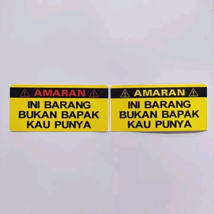 Amaran Sticker Ini Barang Bukan Bapak Kau Punya Joke Sticker - TikTok ...
