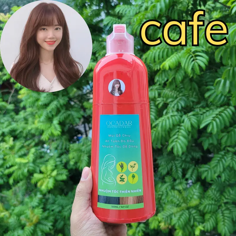 Dầu Gội Nhuộm Tóc Ocadar 500ml, Phủ Bạc, không Dính Da Đầu, Lên Màu Dễ Dàng, Mùi Dễ Chịu, Bền màu Không chứa silicon 1