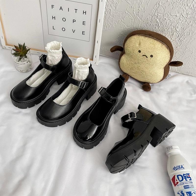 Giày Lolita Đế Cao 5cm Giày Vintage Nữ Phong Cách Ulzzang Hàn Quốc Hottrend 2022(Giày Lolita Nữ) LB01-Molita 7