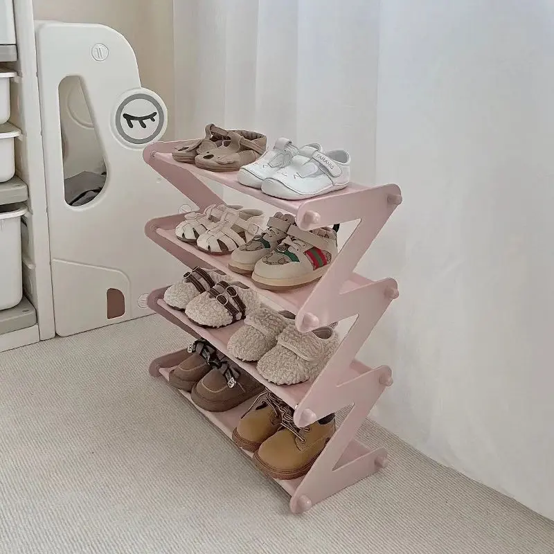Kệ để giày dép thông minh màu pastel 4 tầng chữ Z - Kệ đựng đồ đa năng, decor phòng, để sách báo, túi xách Vani.Home