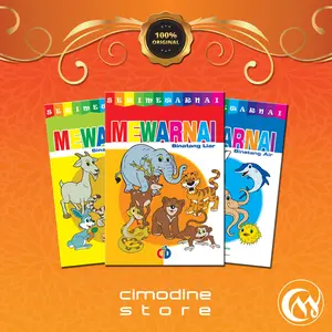 Mewarnai  Binatang | Buku Belajar Mengenal Hewan Buas Air Liar Peliharaan | 16 Hal 24.5 x 16.5 | Cahaya Ilmu Bandung | Books Mewarnai