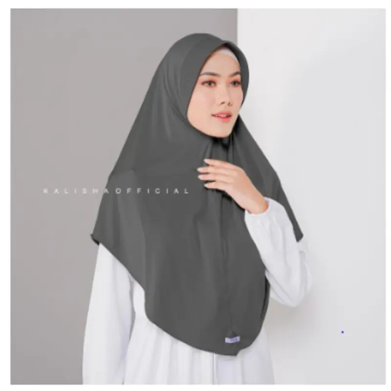 Kerudung Khimar Hijab Instan Jersey  Adem Polos Pet Tazkia Standar Cantik Panjang Simple Jilbab Muslim Daily Syari Wanita Terbaru 4