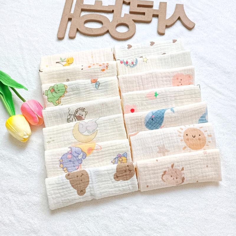 Set 10 khăn sữa cho bé, khăn xô muslin 2 lớp chất liệu mềm mại và thấm hút tốt