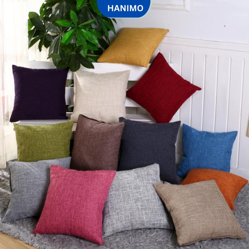 Gối gối ôm sofa, gối tựa lưng, gối vuông kê lưng văn phòng 45x45cm (cả vỏ cả ruột) - HANIMO