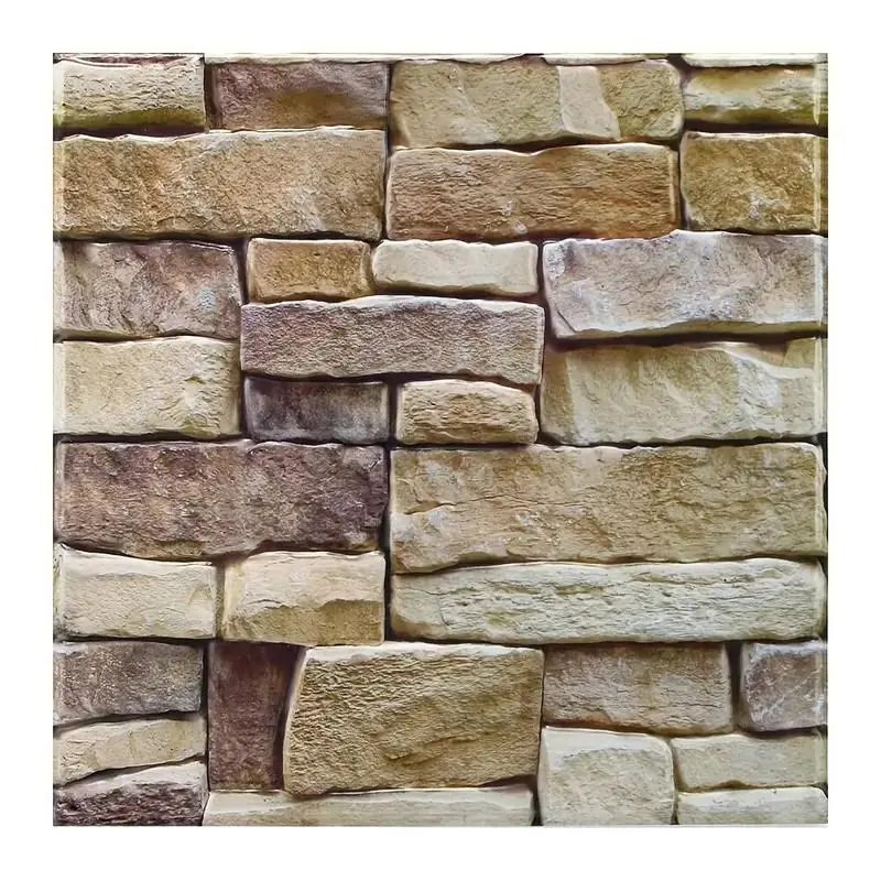 Vintage Brick Pattern 3D Wall Sticker, Self-adhesive Waterproof Wall Decal, Wall Decor for Home Living Room Bedroom Kitchen