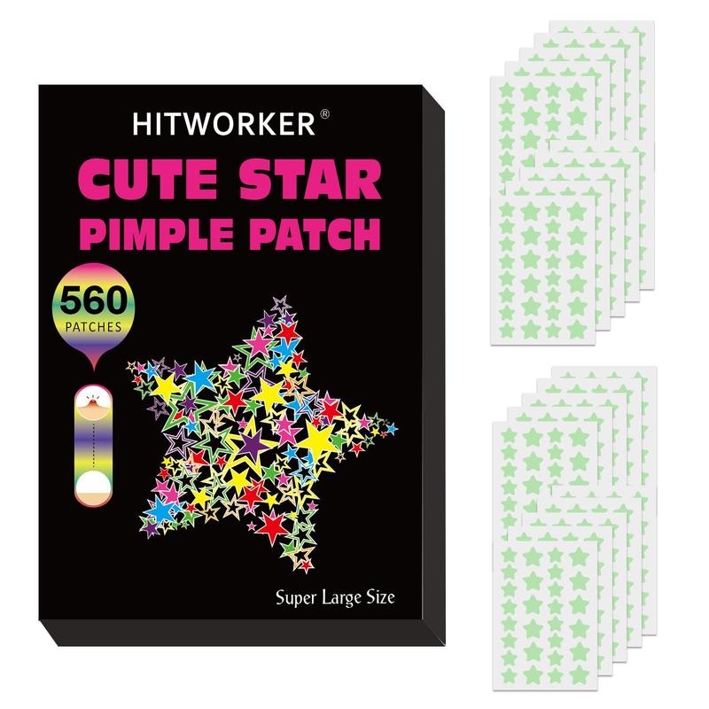 Pimple Cover Patch, 560pcs/set Acne Cover Patch, Hydrocolloidal Pimple Patch, Invisible Star Shape Sticker, Cleanser for Ance-prone Skin for Women & Men 4