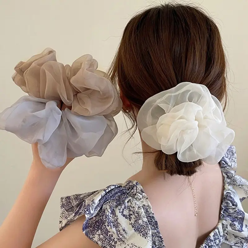 Scrunchie Voan, Phong Cách Ngọt Ngào Và Nhẹ Nhàng, Dây Buộc Tóc Thanh Lịch Và Dễ Phối Đồ Dây Buộc Tóc, Phong Cách Công Chúa Thanh Lịch Kiểu Pháp, Phụ Kiện Tóc Nữ Women 5