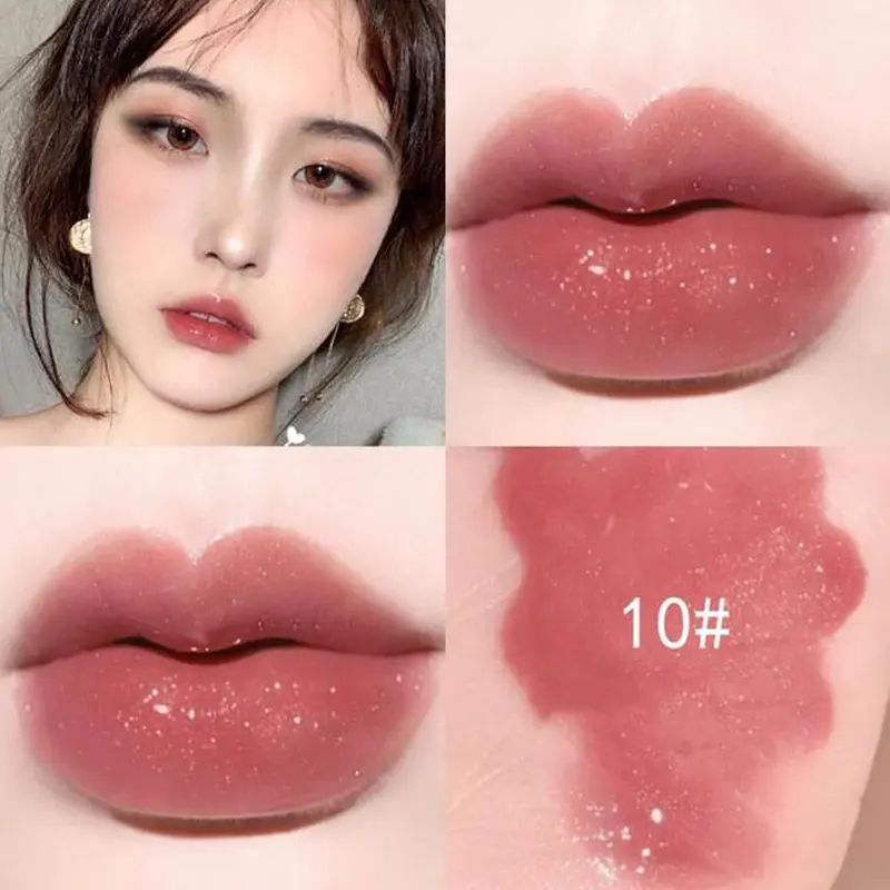 Son Môi Mini, 10 Màu, Son Bóng, Không Thấm Nước, Lâu Trôi, Son Môi Làm Đẹp Cho Bé Gái, Lớp Hoàn Thiện Lì Nhung, Son Bóng 6