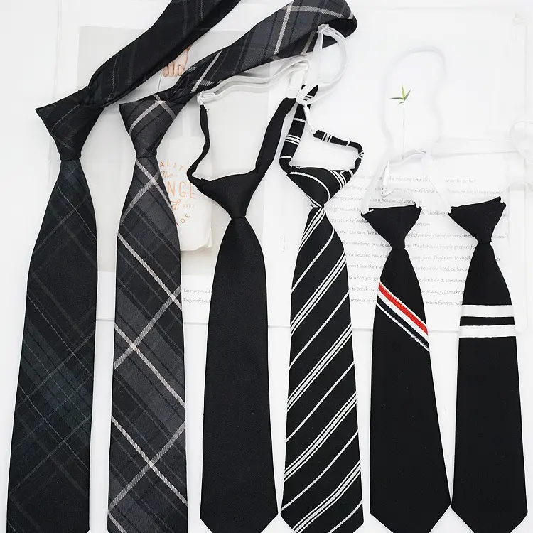 Phụ Kiện Áo Sơ Mi, Cà Vạt JK, Kẻ Sọc Kẻ Sọc Đen, Phong Cách Preppy Nơ Cho Bé Gái, Phong Cách Buộc Tay Cho Bé Trai, Không Nút dương  domic  cà  vạt tie  accessories nơ  cài  áo  cử  nhân chuyển  vạt  da