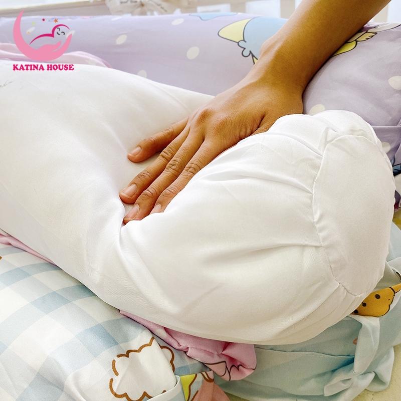 Gối ôm cho bé Katina House 60-80cm, tencel 60s gòn lông vũ nhân tạo mềm mại mát lạnh 5