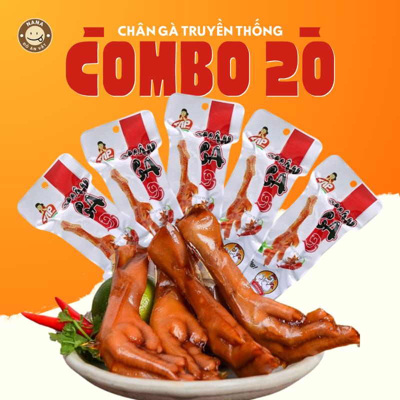 COMBO 20 Chân Gà T.A.P Food 50g Loại To Giòn Dai Thơm Ngon Đảm Bảo An Toàn Vệ Sinh Hương Vị Đậm Đà T.A.P Food Ăn Vặt Nana