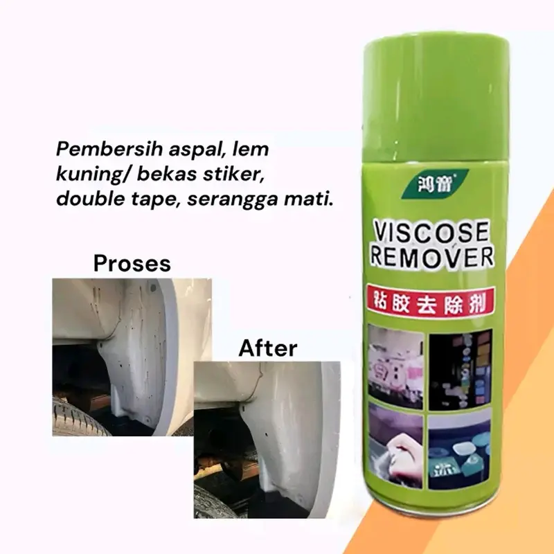 Spray Penghapus Bekas Cat, Stiker, Lem & Lakban 450 ML - Viscose Remover Pembersih Kaca 5